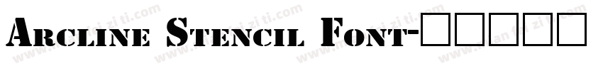 Arcline Stencil Font字体转换